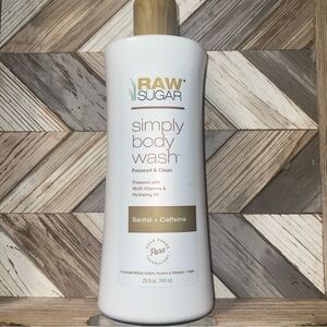 Raw Sugar Simply Body Wash - Santal+Caffeine 25 fl oz